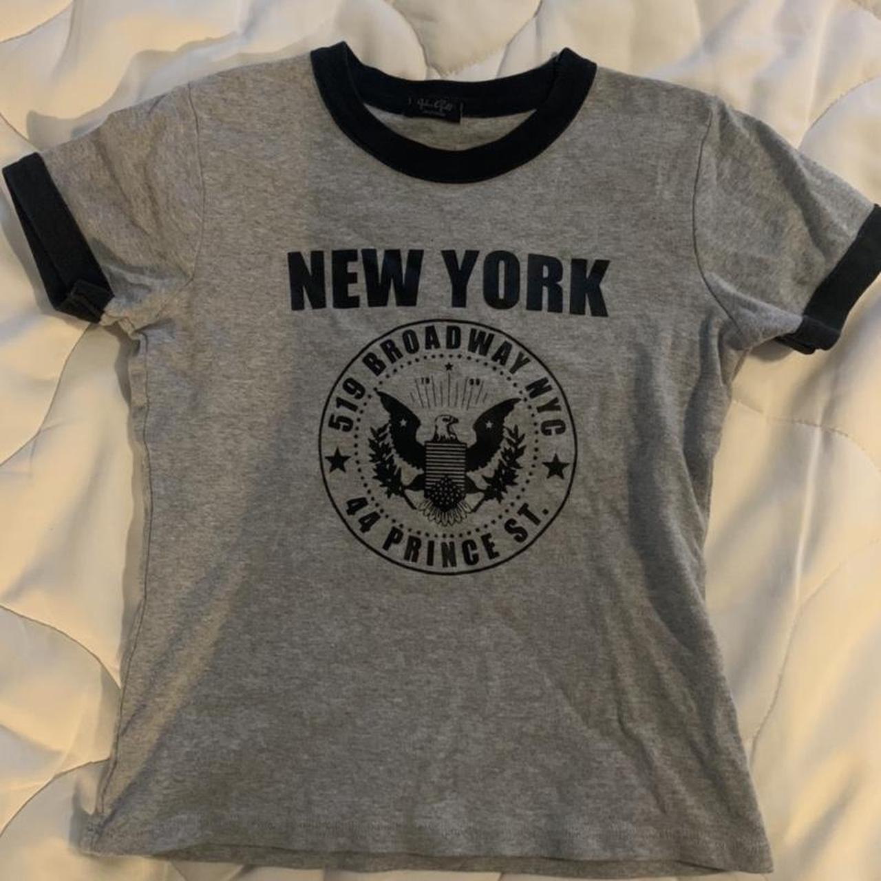 Brandy Melville John Galt New York Baby Tee Remind... - Depop