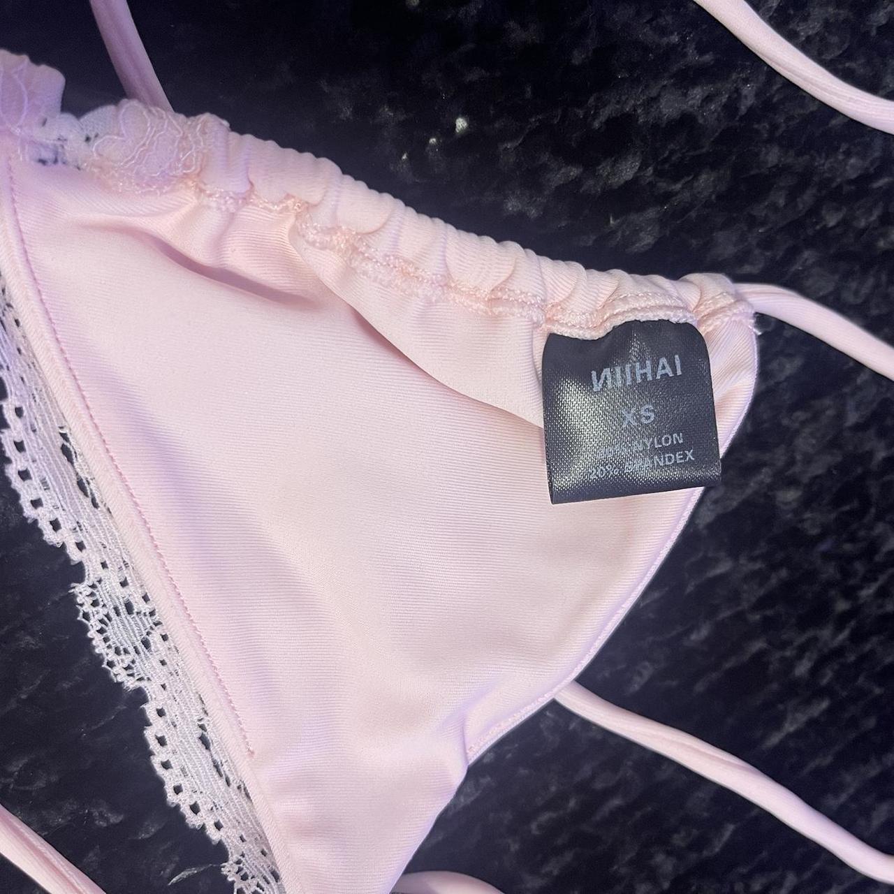 NIIHAI PINK AND BLACK LINGERIE BIKINI SIZE XS NEVER... - Depop