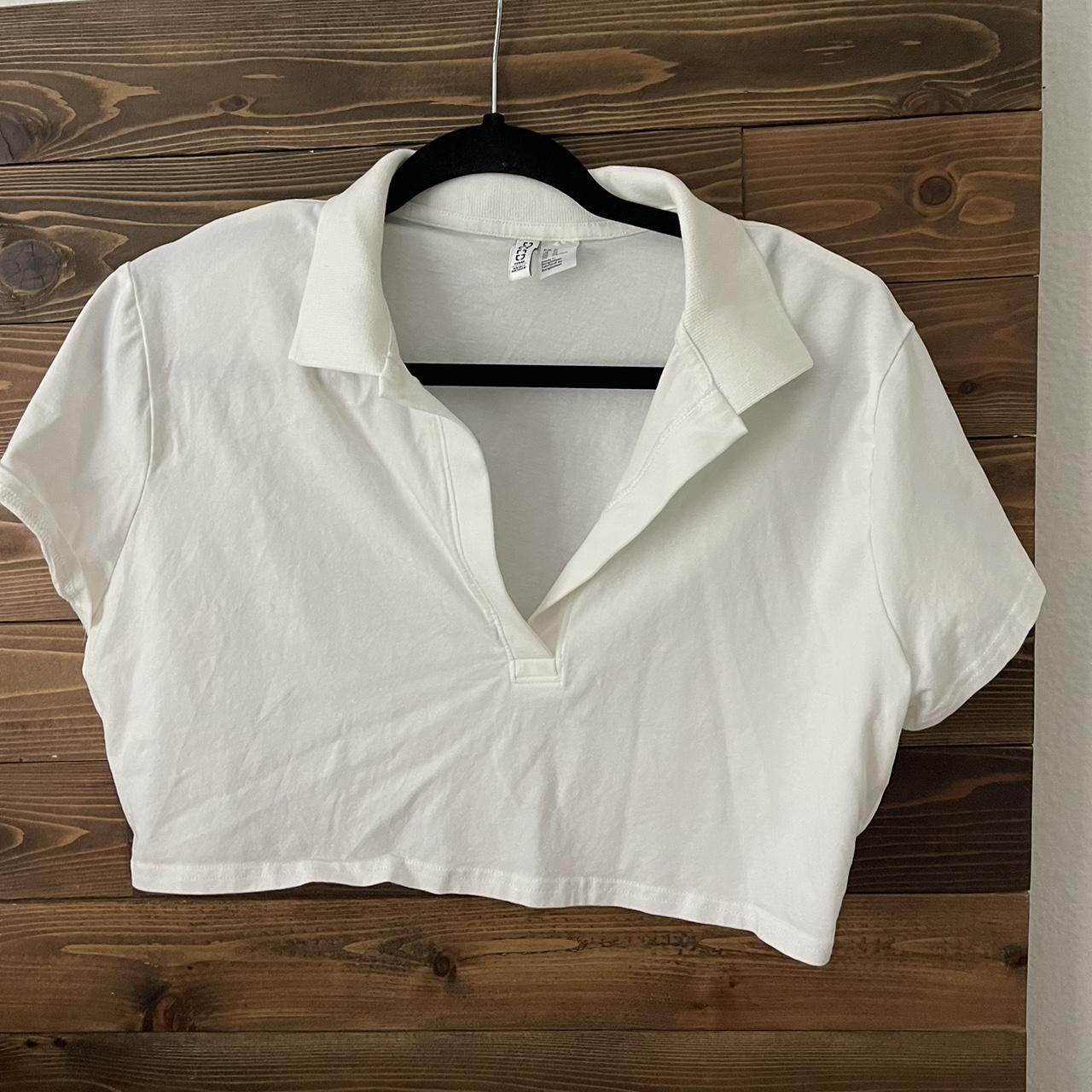 Cute White Crop Top Never Worn Soft Material Depop