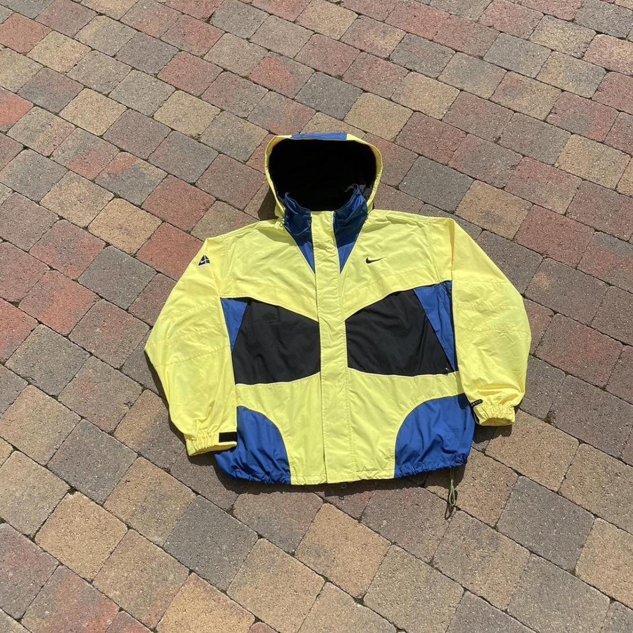 90s Black Yellow Nike ACG Clima Fit Packable. Depop