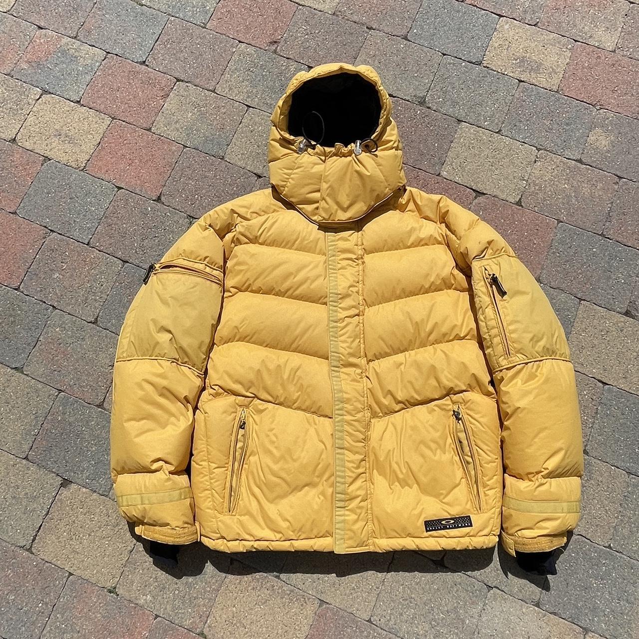 Yellow Oakley Software Down Ski Puffer Jacket | Depop