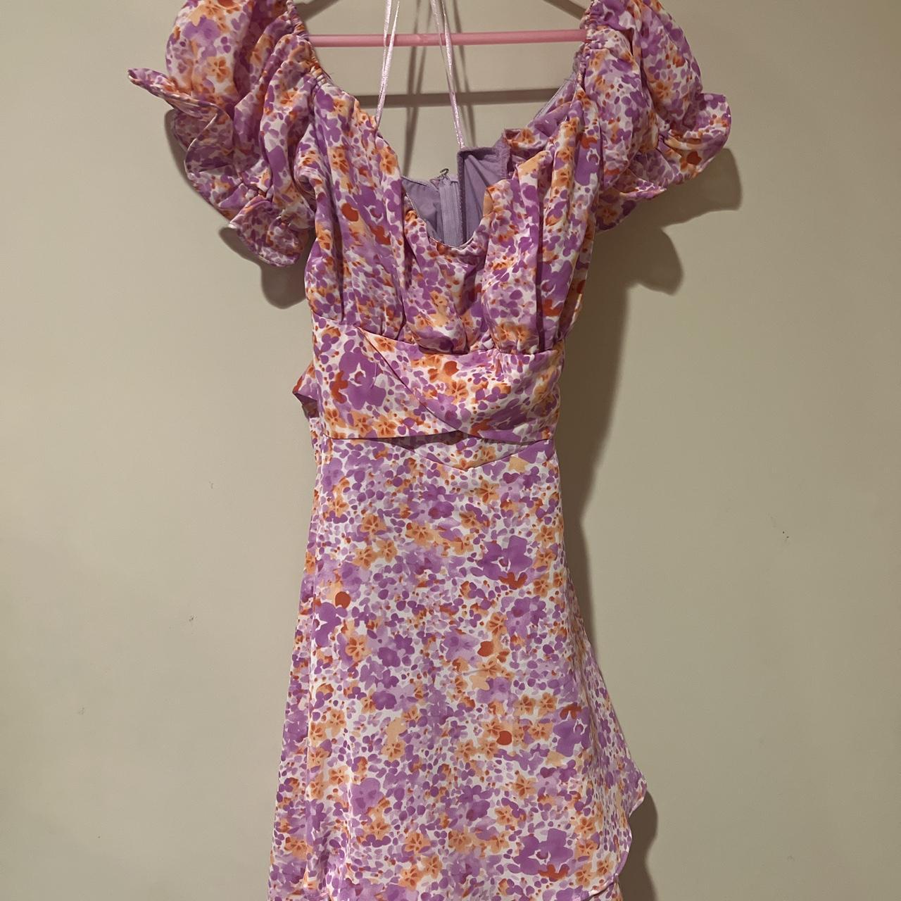 Isabelle's Women's Purple and Pink Dress Depop