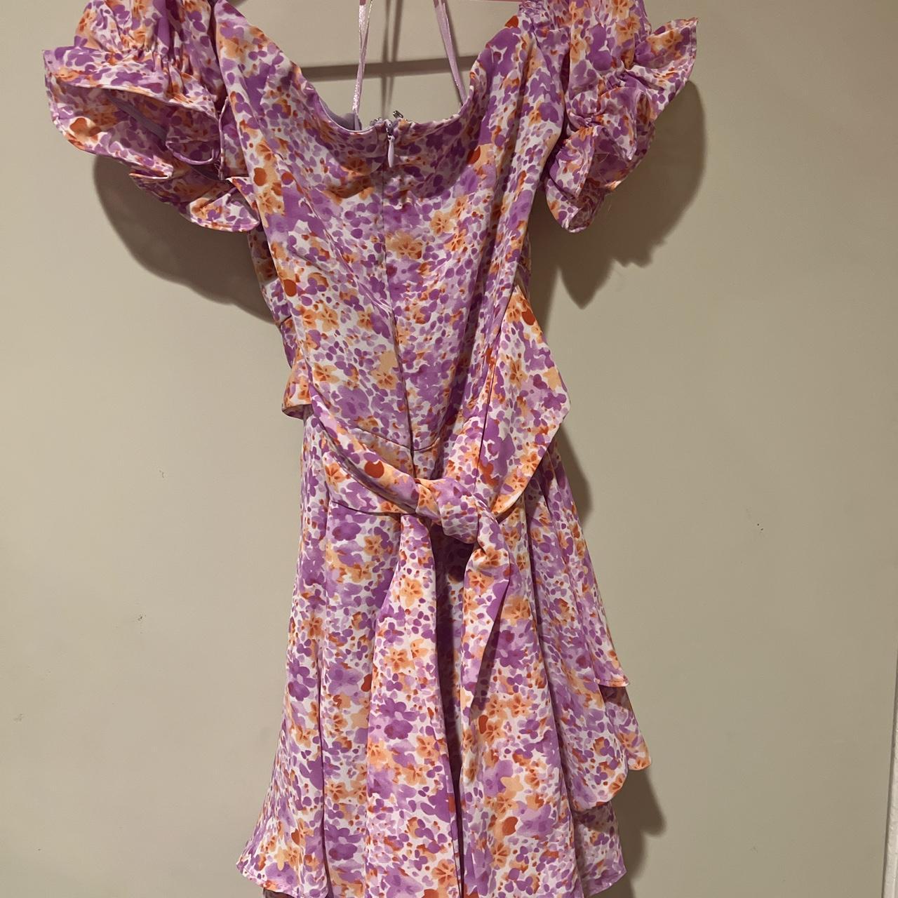 Isabelle's Women's Purple and Pink Dress Depop