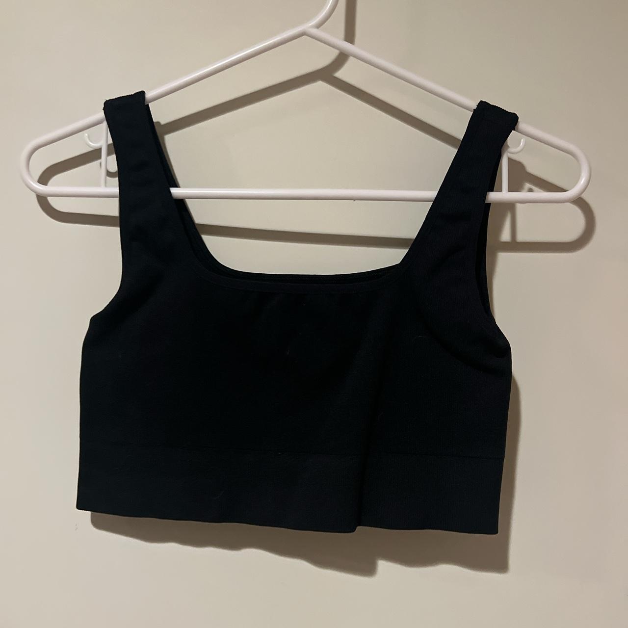 unlabeled crop top comfy top ~ stretchy... - Depop