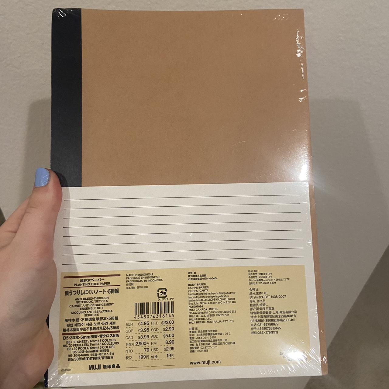 Muji set of 5 B5 notebooks 📓📕📙 perfect for note... - Depop