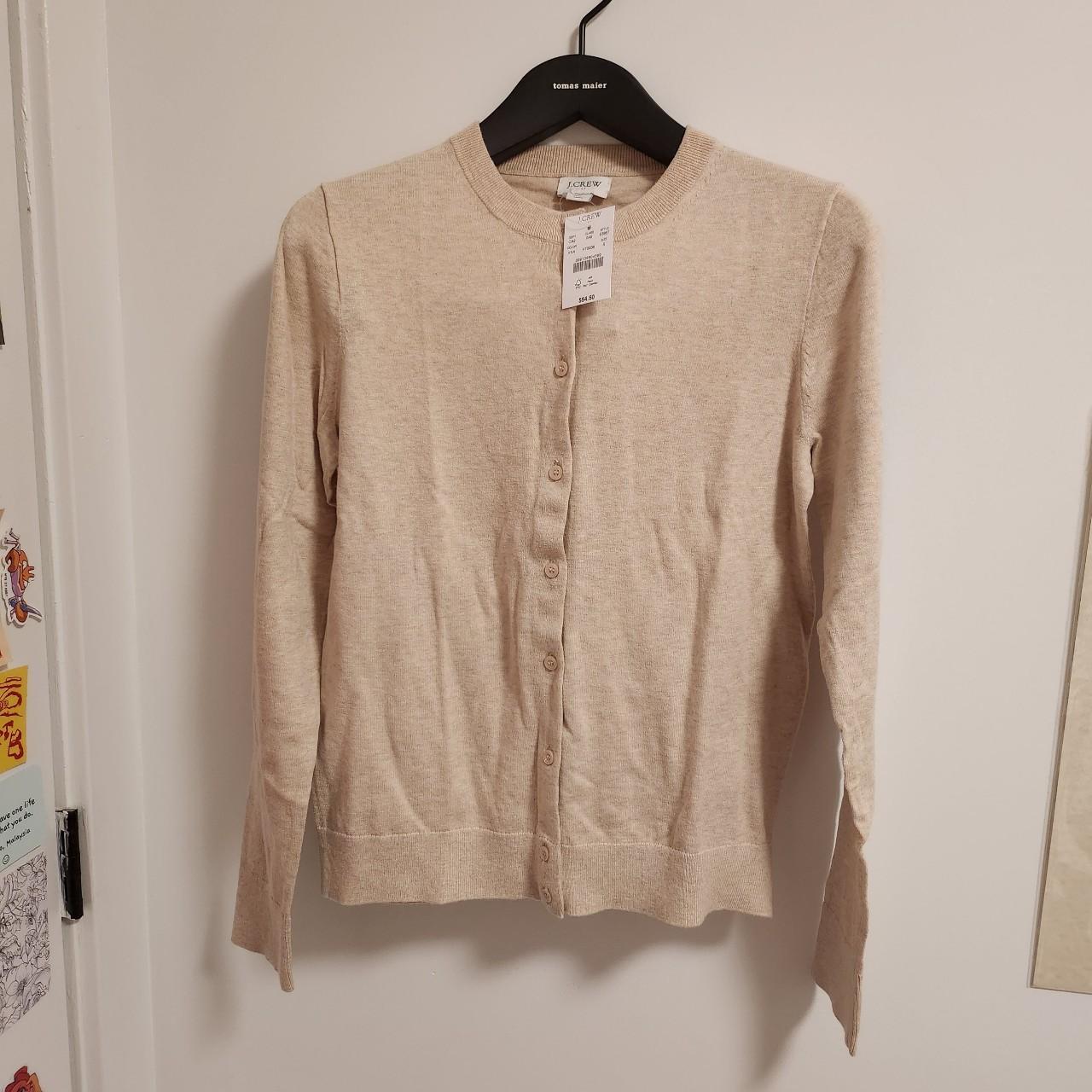 J. Crew Beige Cardigan size S NWT 🐸dm for... 🌷... - Depop