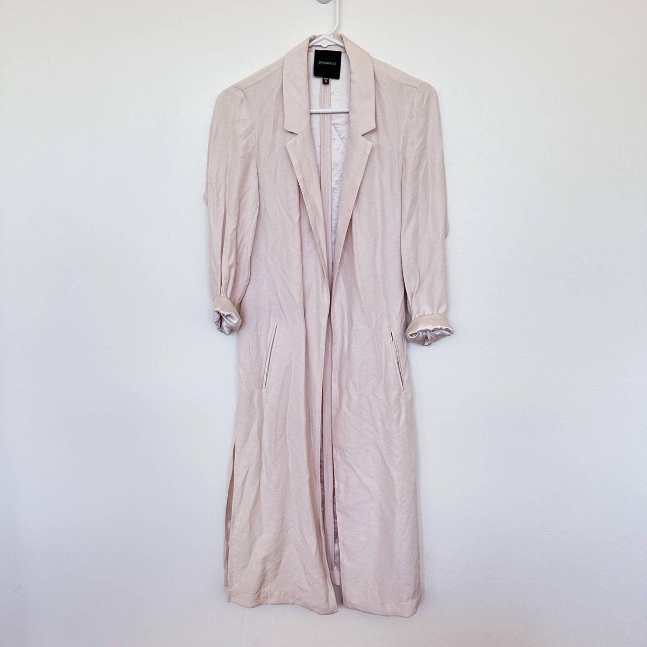 Baby pink 2024 duster coat