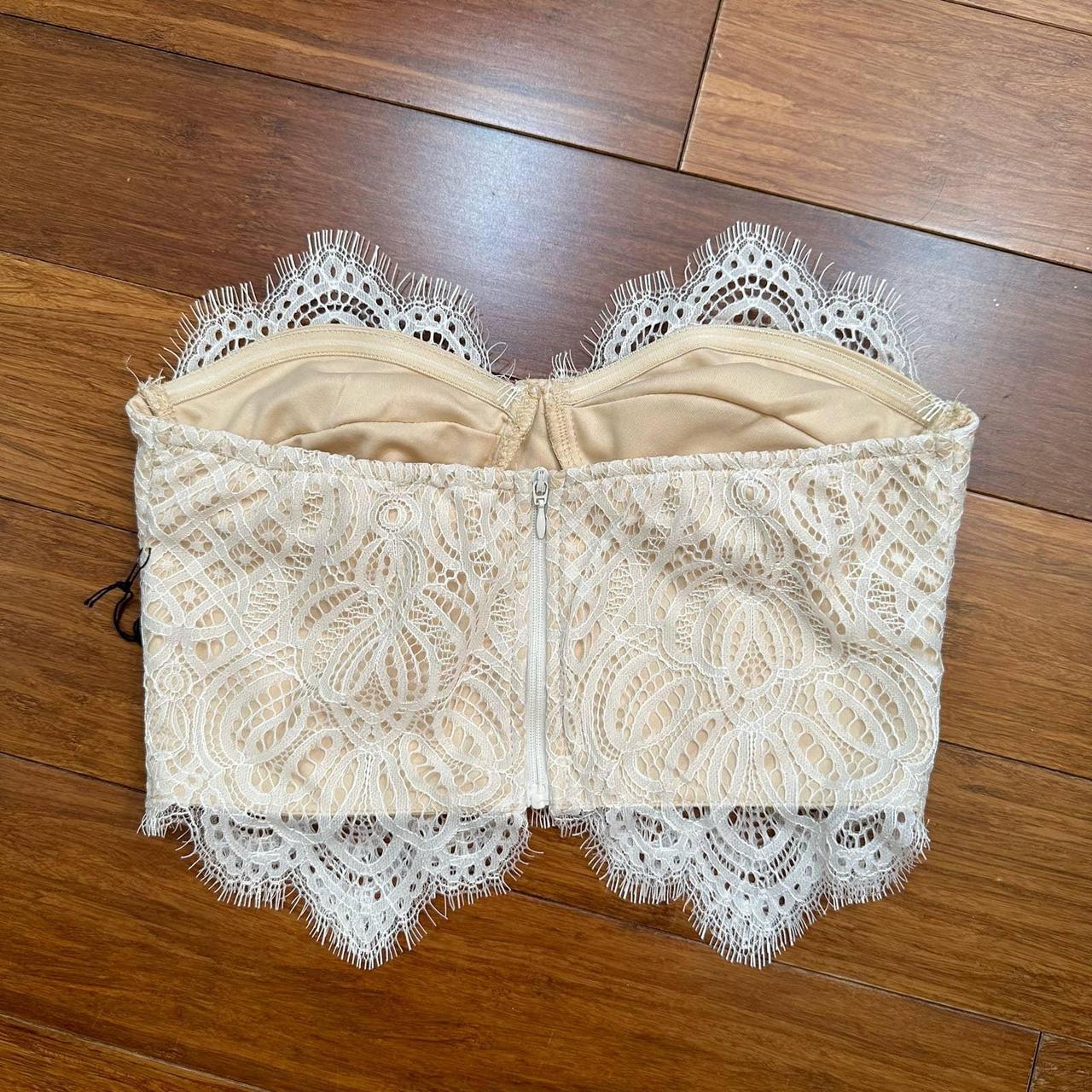 superdown Kendall Lace Crop Top in White