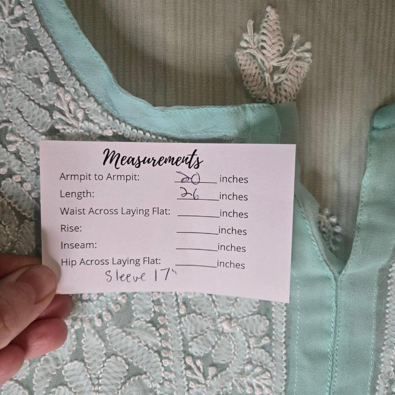 Source Unknown Women's Blouse - Green/White - L –… - image 7