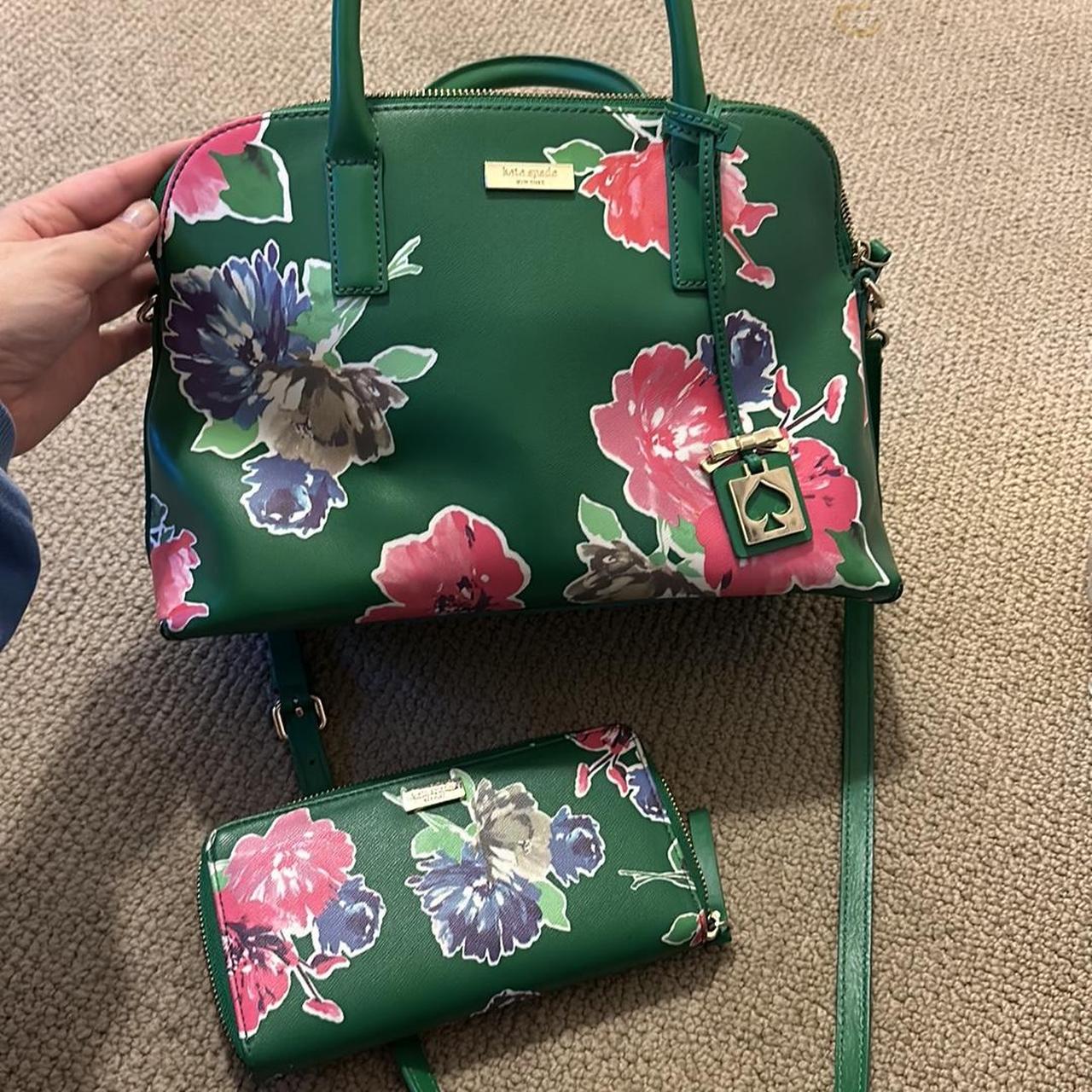 Royal Green Mogra Print Shoulder Tote Bag