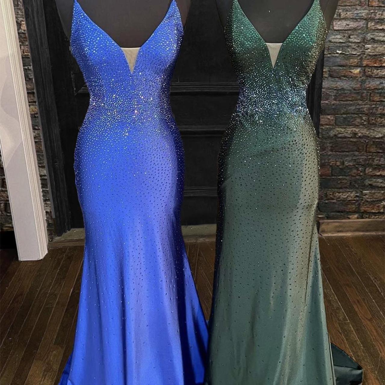 Royal Blue Debs Prom Formal Dress Size M10 Would Depop 9880