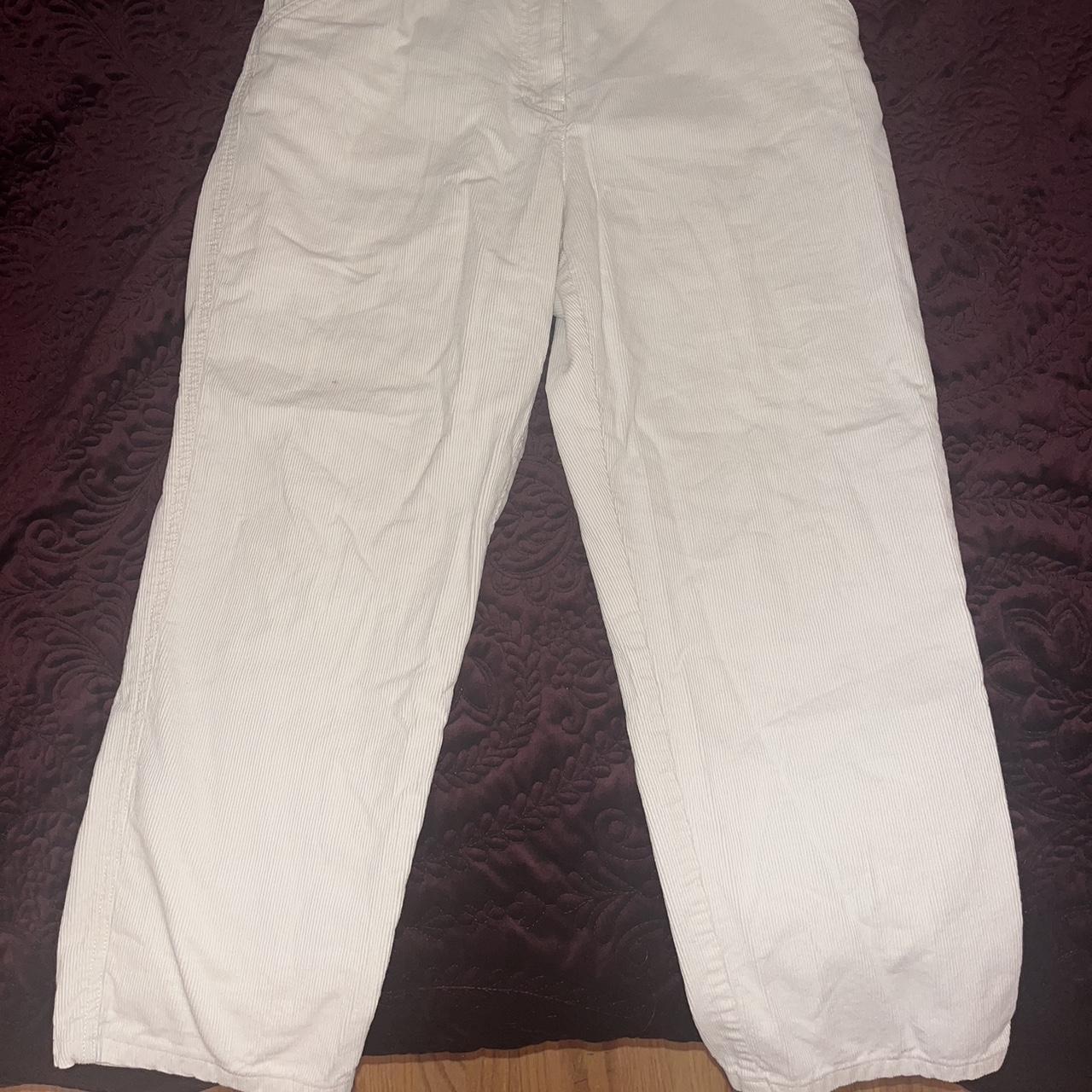 Ralph Lauren Crème/White Corduroy Jeans - size 12 -... - Depop