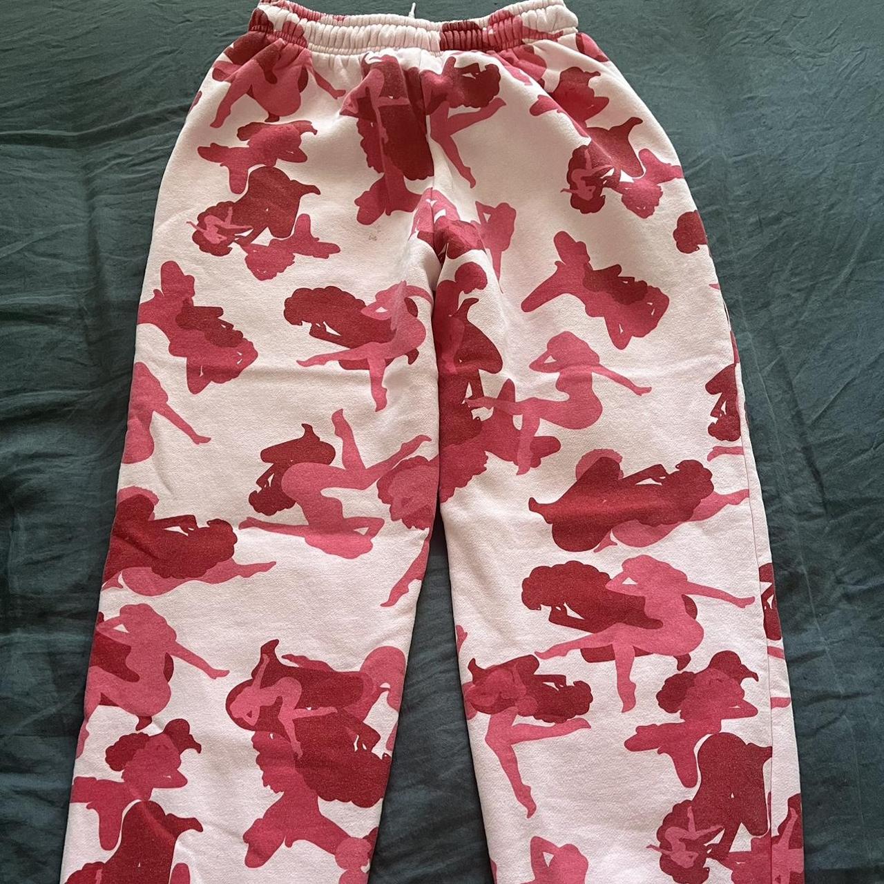 Named Collective Women's Pink and Red Joggers-tracksuits | Depop