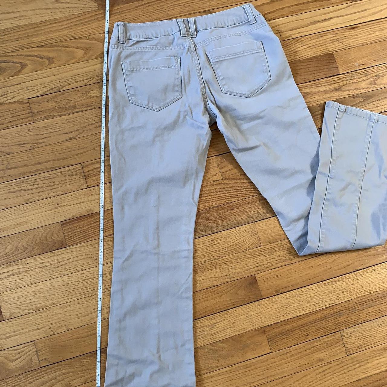 low rise bootleg khaki pants brand bebop bottoms... Depop