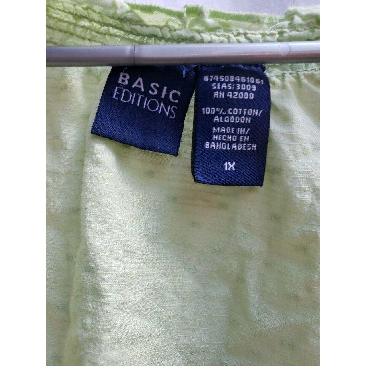 Basic Editions Women's Blouse - Green - XL – Basi… - image 4