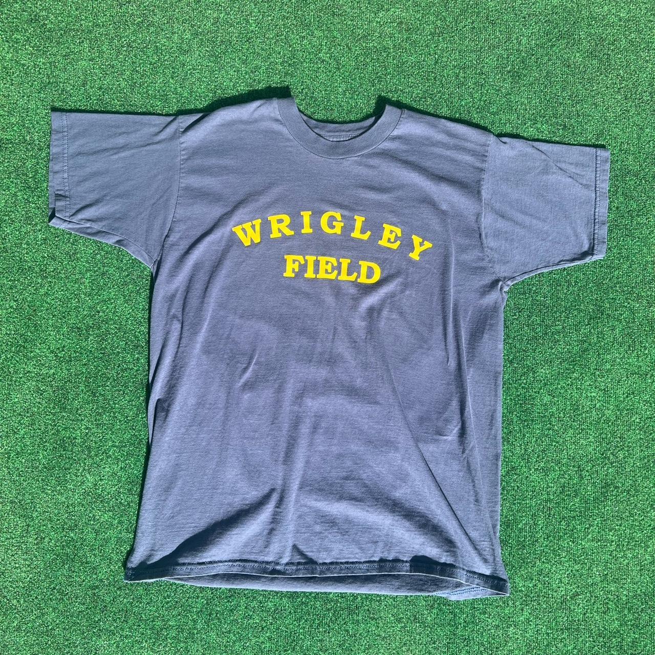 Vintage navy Chicago wrigley field graphic - Depop