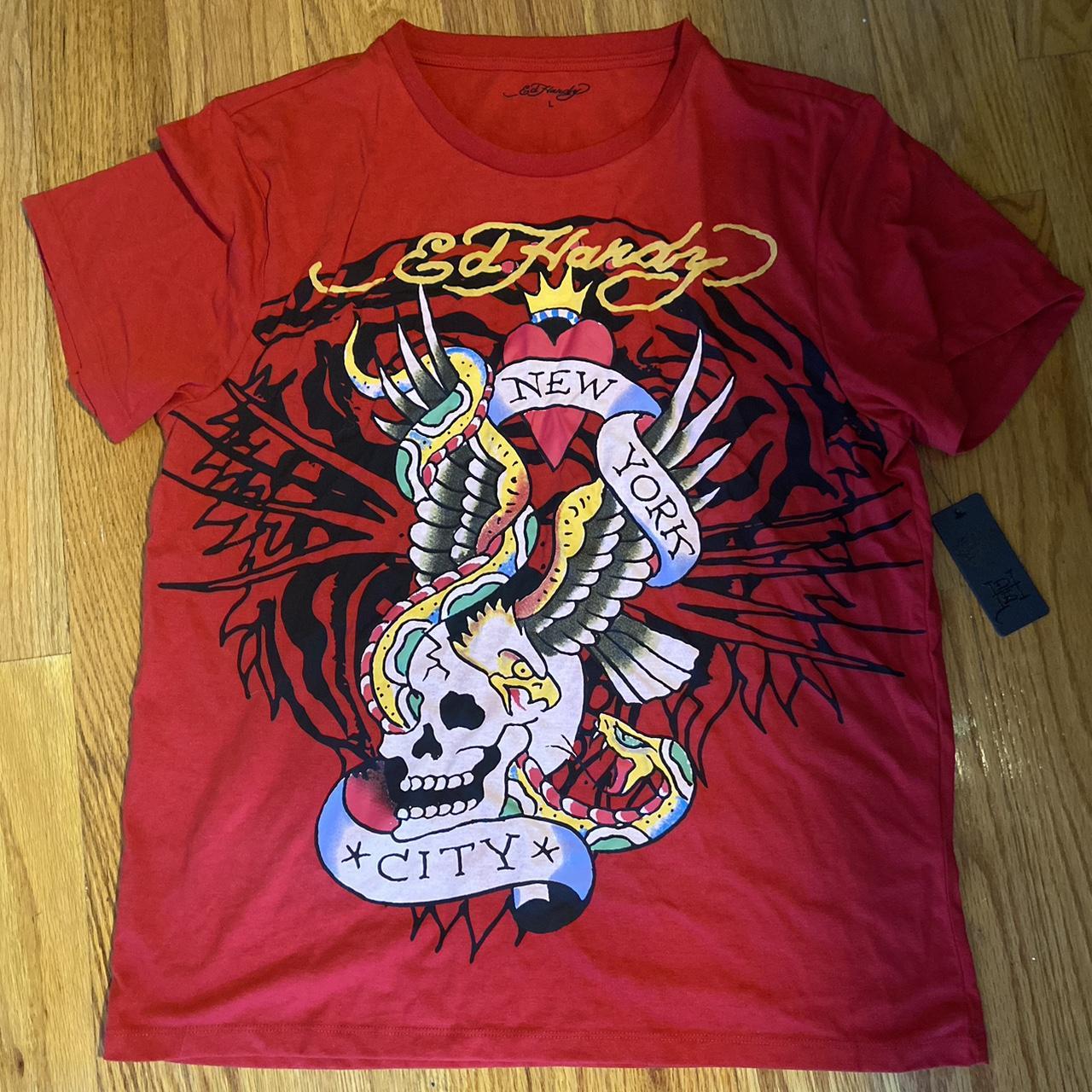 Ed hardy shirt, brand new with tags, super cool... - Depop