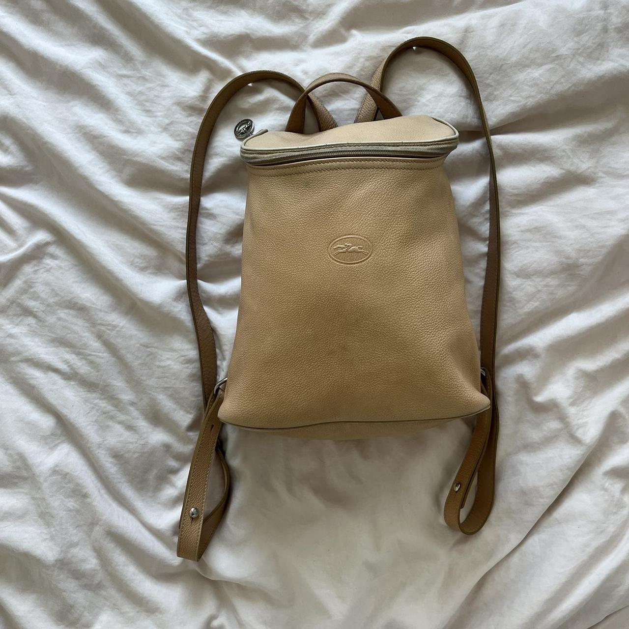 Longchamp popular leather backpack