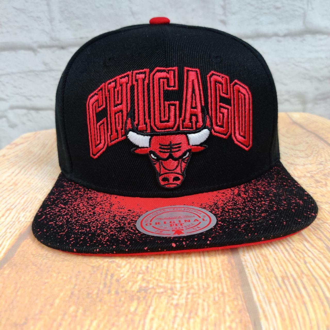 Chicago Bulls NBA Mitchell & Ness Black Red - Depop