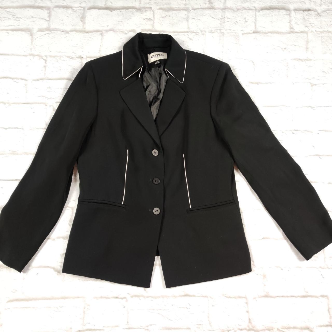 Features:, • KASPER blazer jacket, • Black with