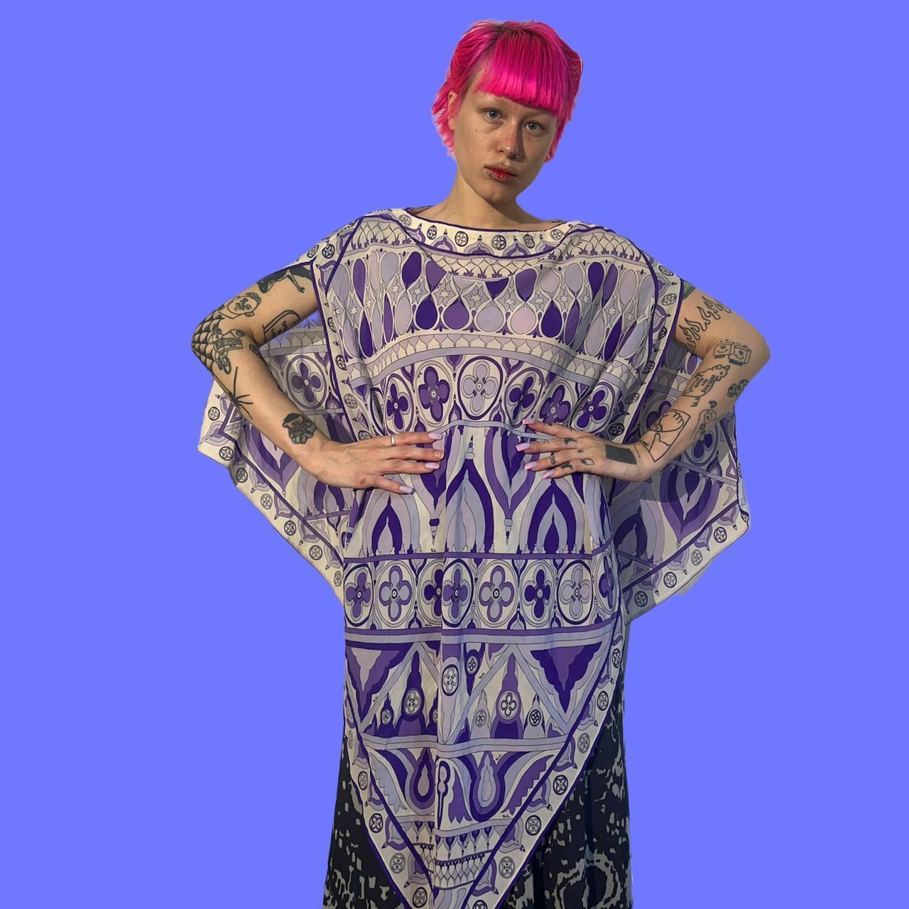 Emilio Pucci Women's Purple and White Scarf-wraps