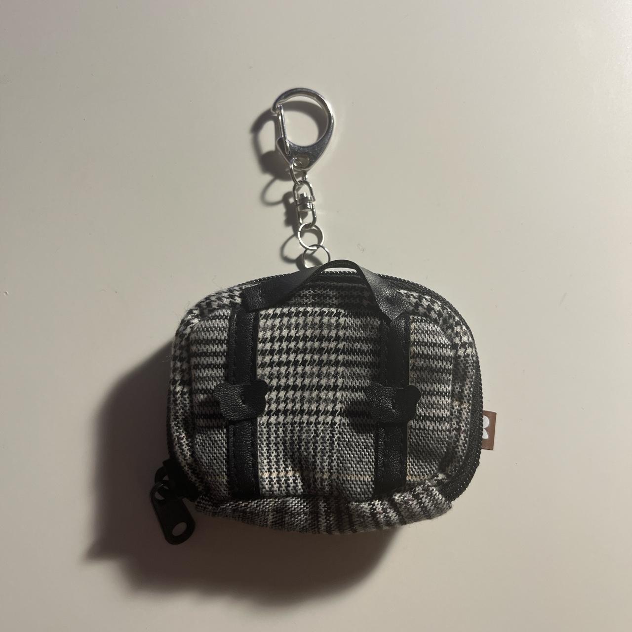 Checkered Keychain Coin Purse