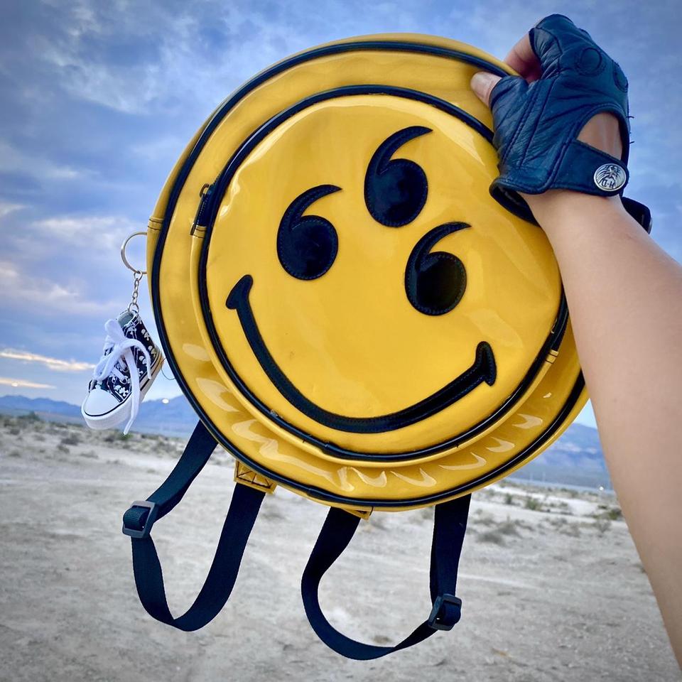 90s smiley face shop backpack