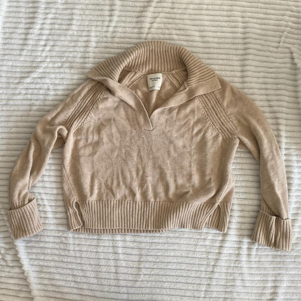 🌹 Abercrombie & Fitch Knit Cream / Beige Jumper 🌹... - Depop