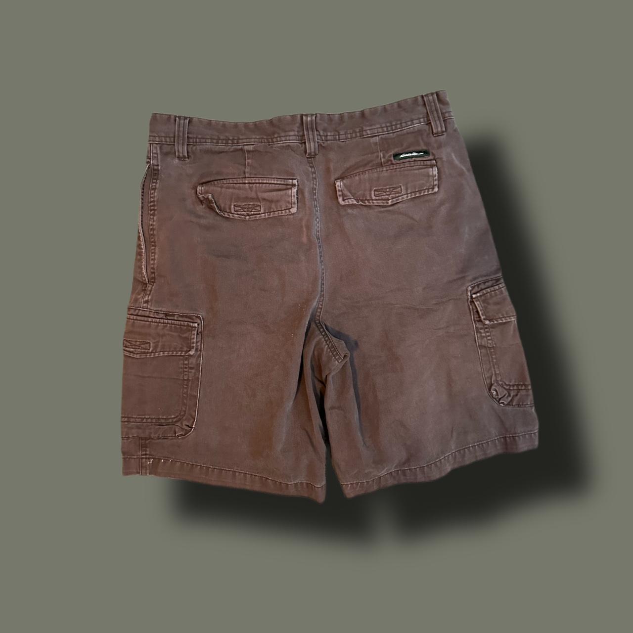 Brown Eddie Bauer Cargo Shorts - 32” - Sick Color -... - Depop