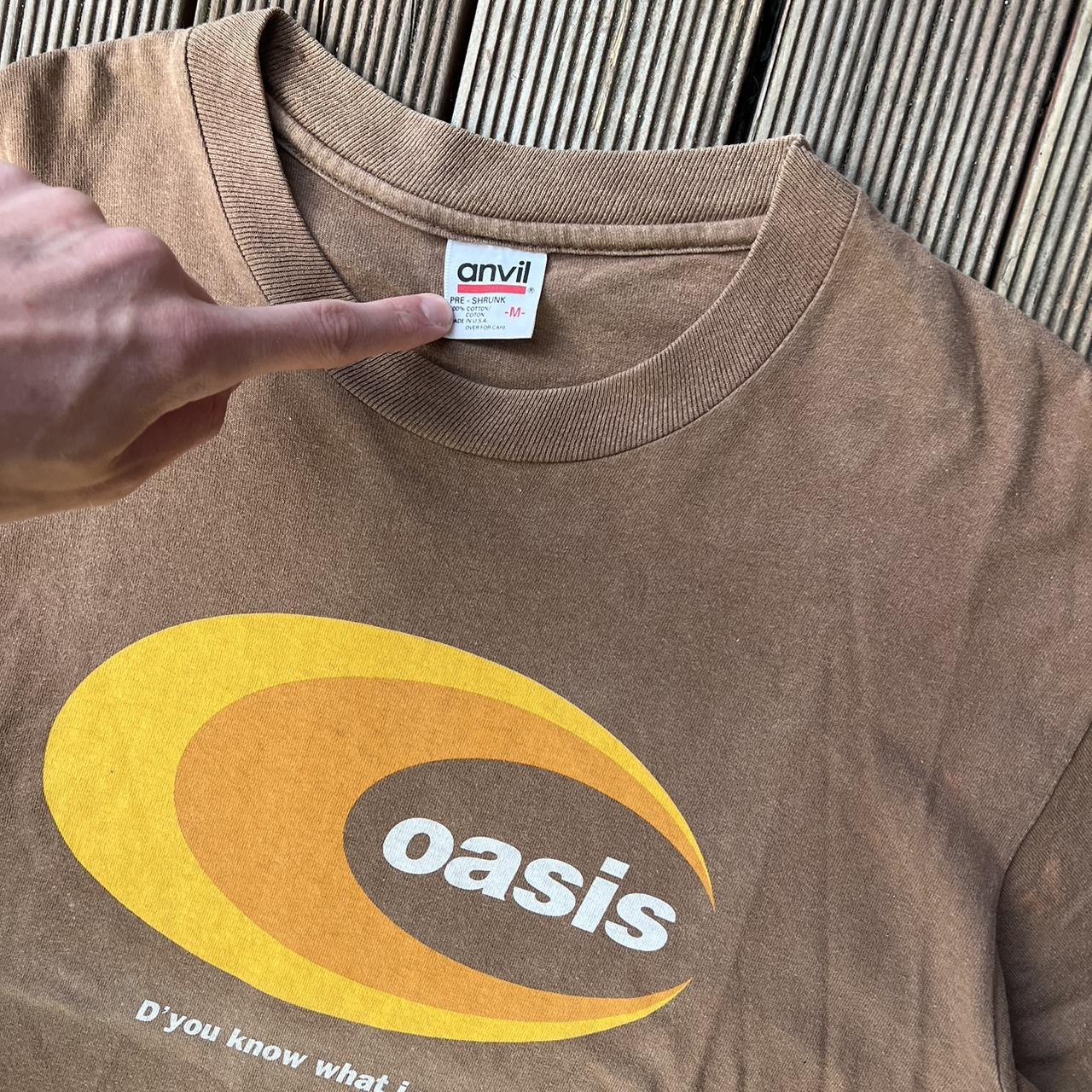 Vintage 90s Oasis tour tshirt Size medium anvil tag | Depop