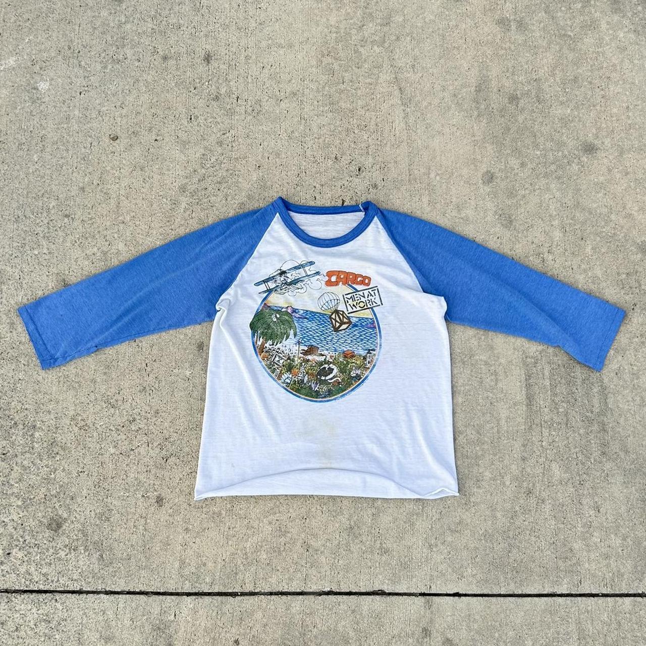 1983 Men at Work vintage band tee, tag is cut but it... Depop