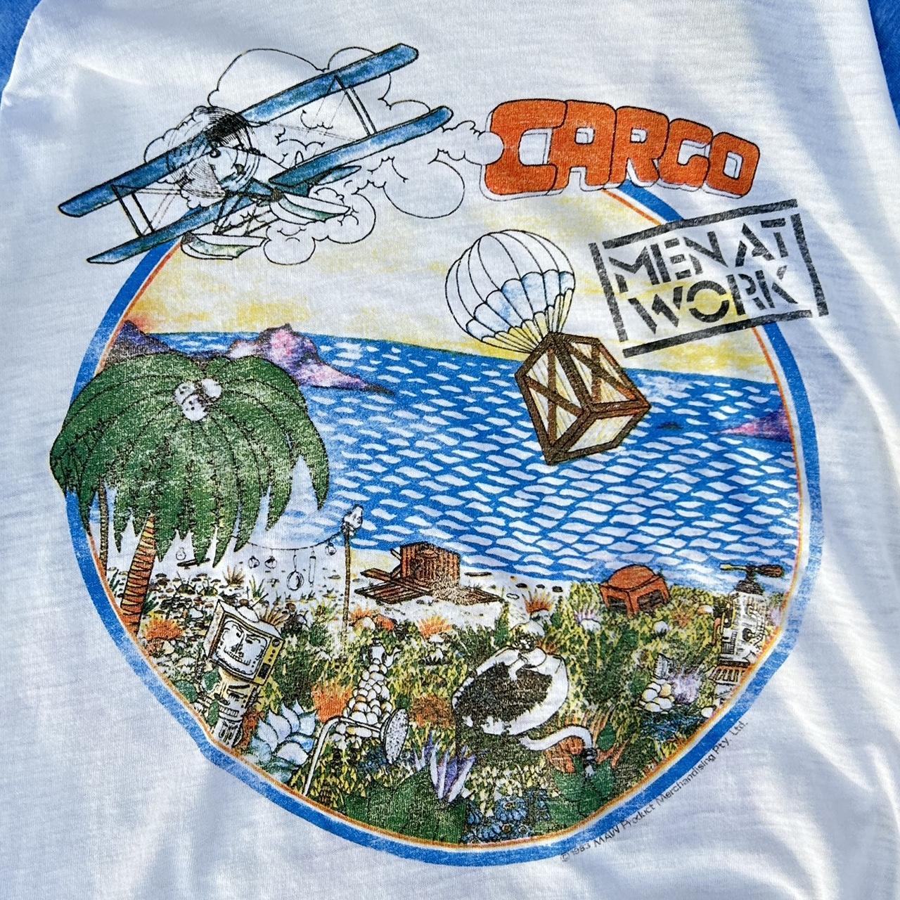 1983 Men at Work vintage band tee, tag is cut but it... Depop