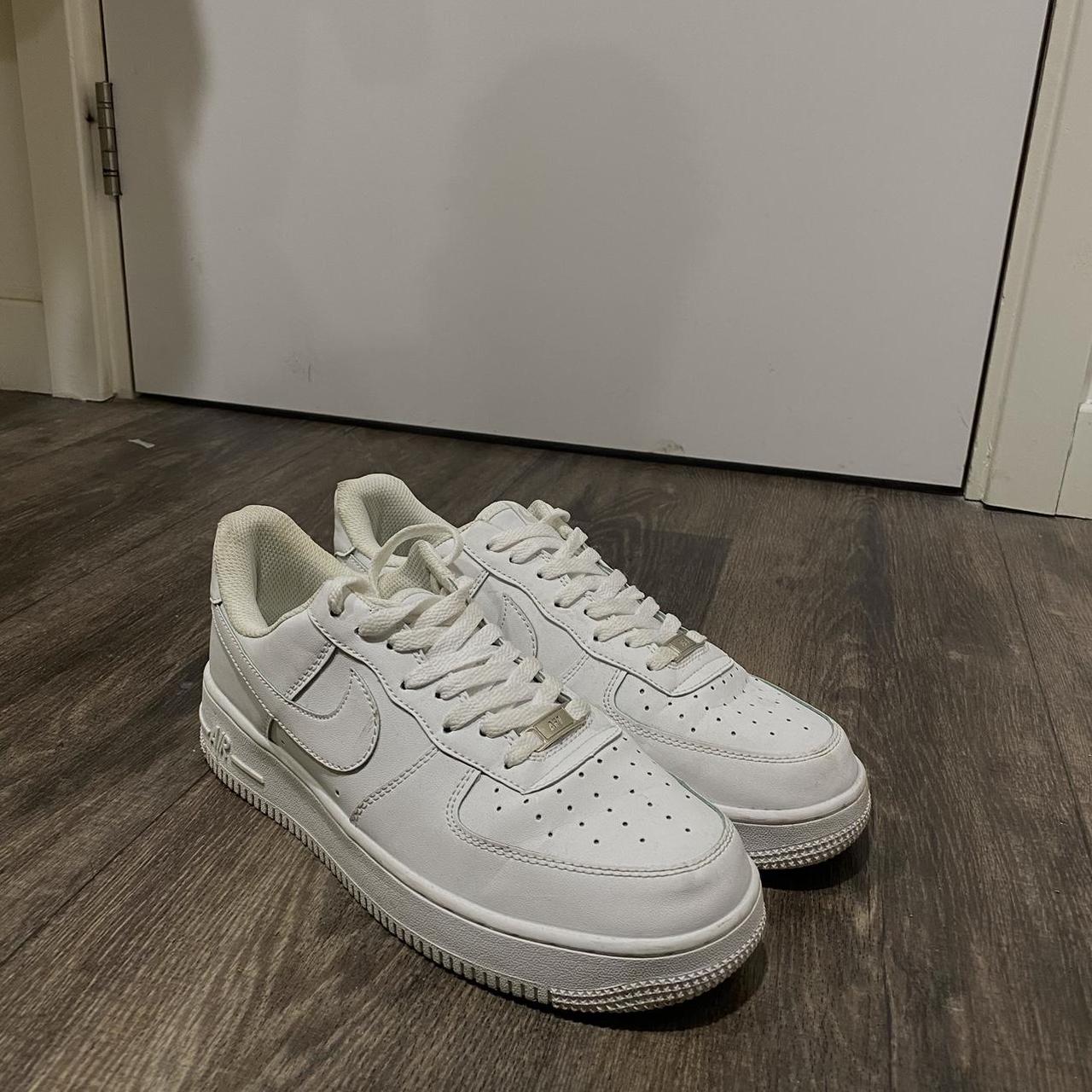 Nike Air Force 1 white Size 9 Worn but stopped... - Depop