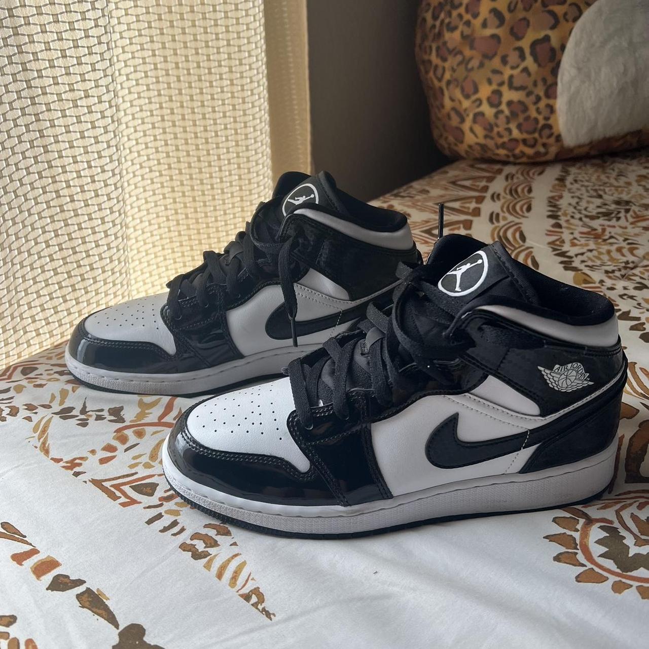 black white and mint jordans