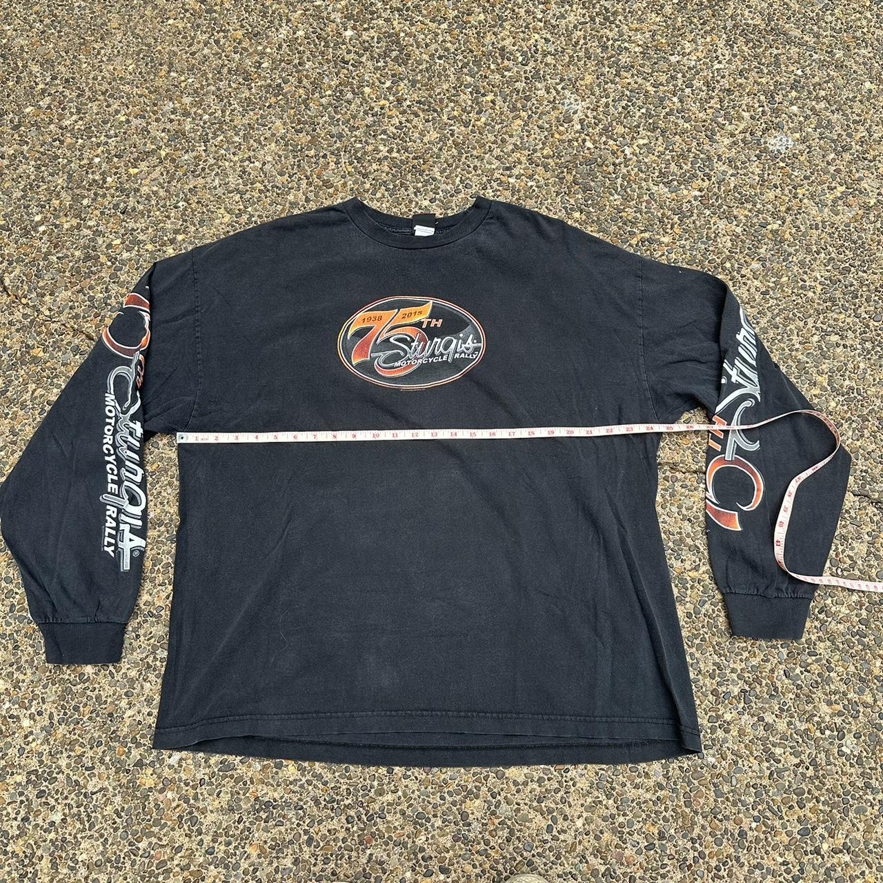 Vintage center logo Motorcycle Long Sleeve T Size... - Depop