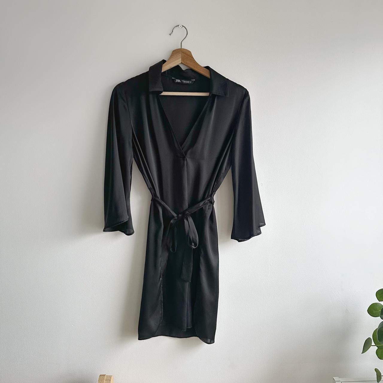 Wrap Dress Zara Satin Midi Dress Zara Satin Dress Vestidos Wrap - Main Image