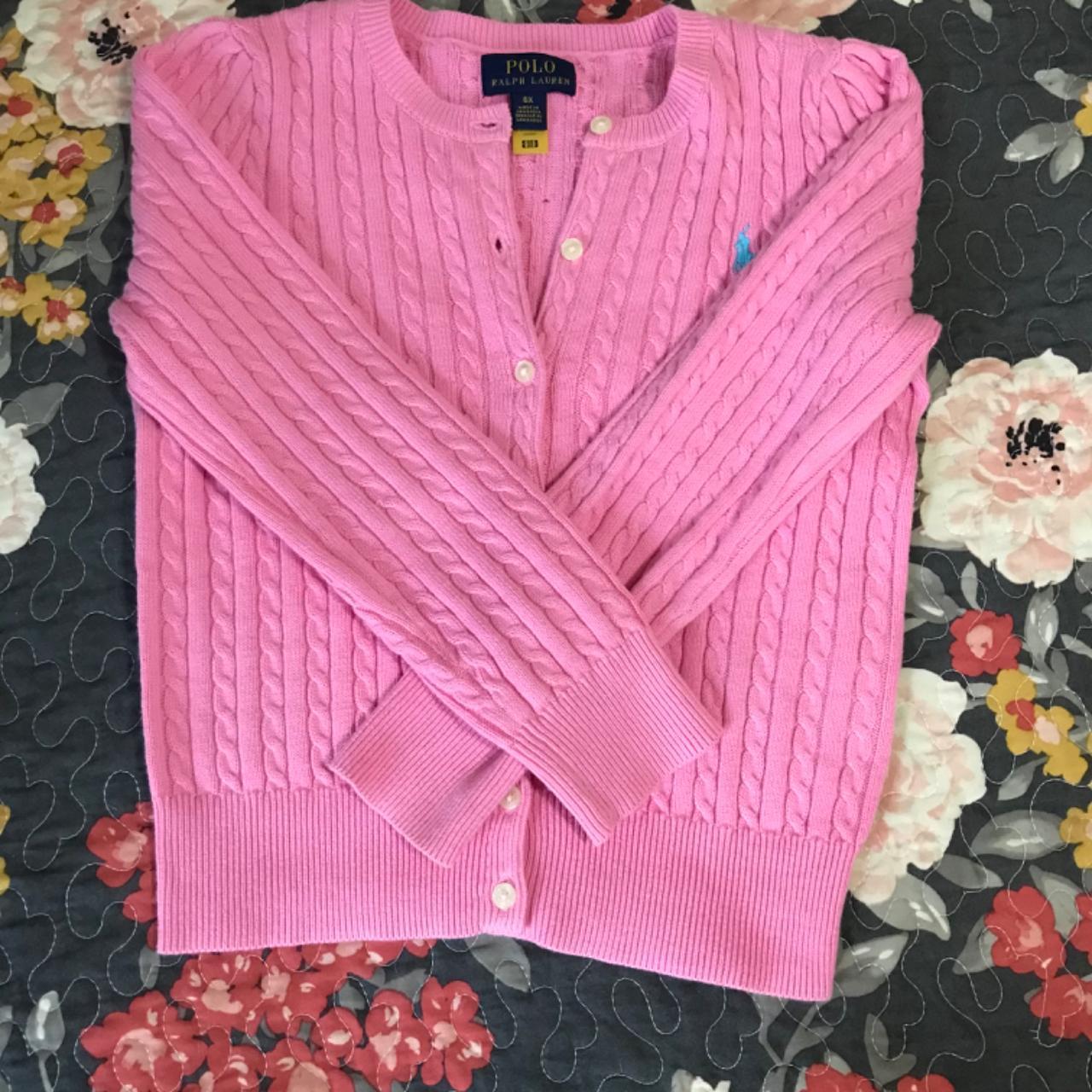 Polo Ralph Lauren Men's Pink Cardigan | Depop