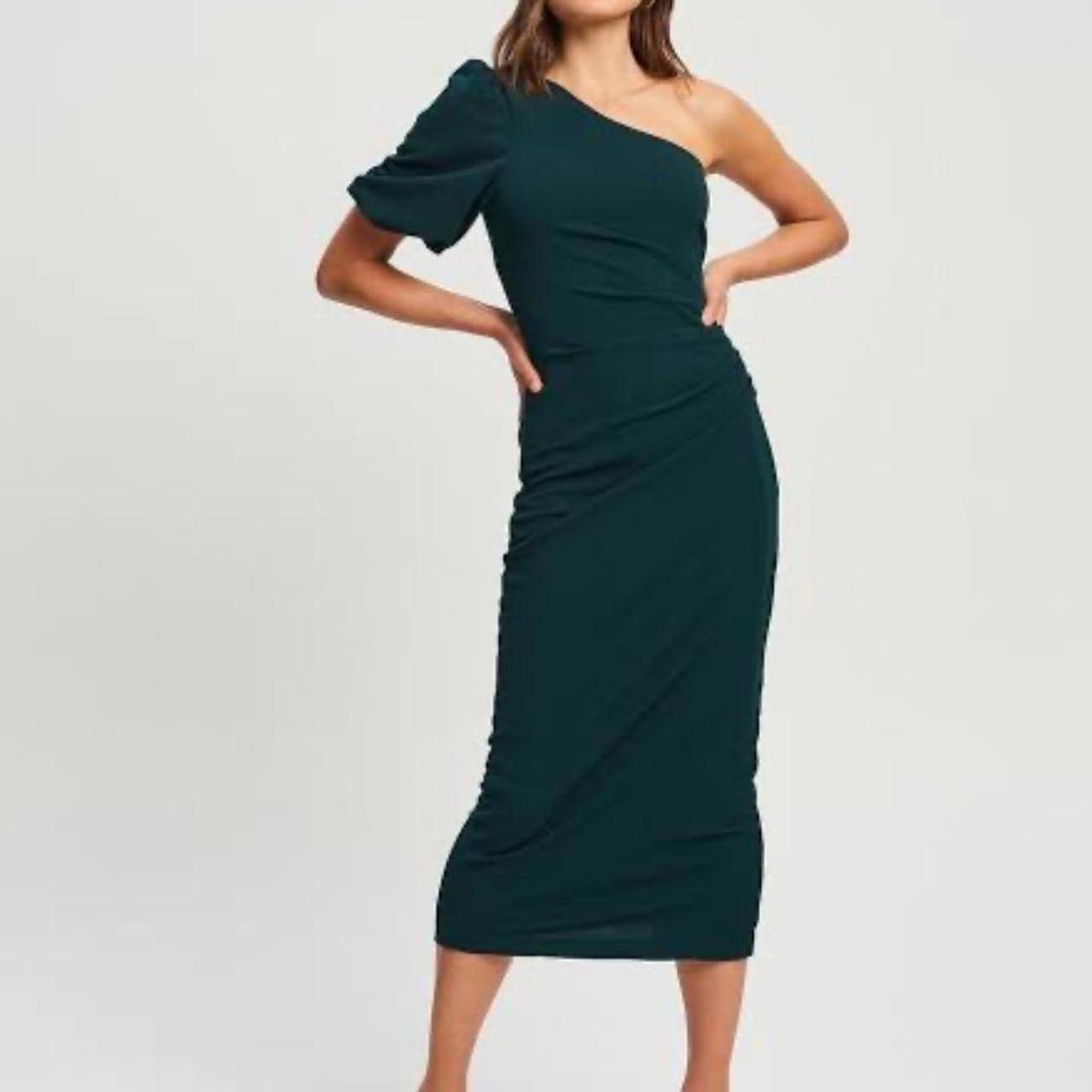 Tussah Midi Carolin Dress Green Work once Size 14... - Depop