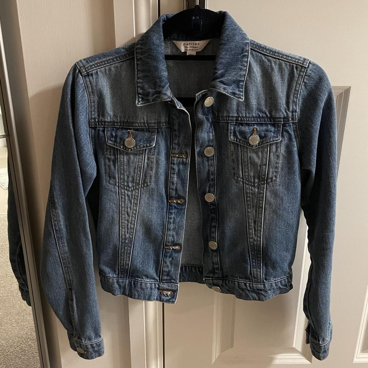 Miss Selfridge Women's Blue and Navy Jacket | Depop