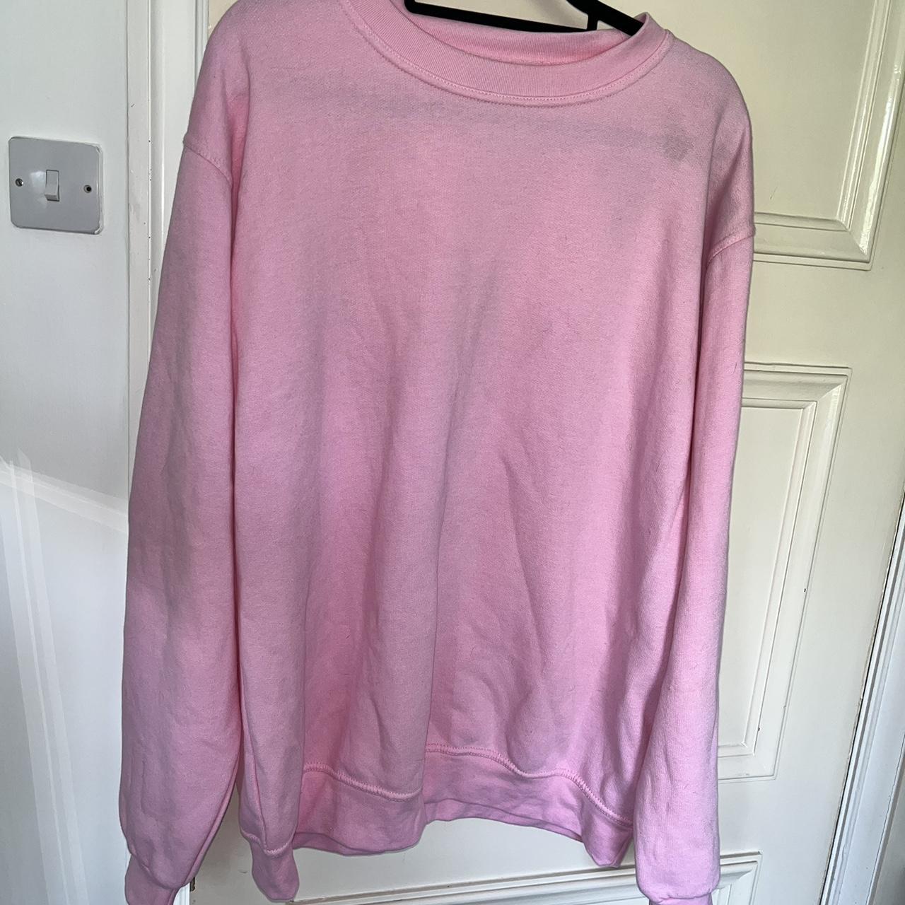Basic plain baby pink sweatshirt Super comfy Worn a... Depop
