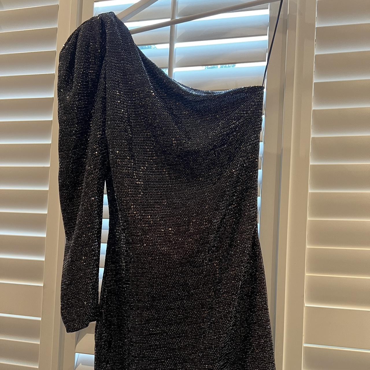 Zara black sequin off the shoulder mini dress Depop