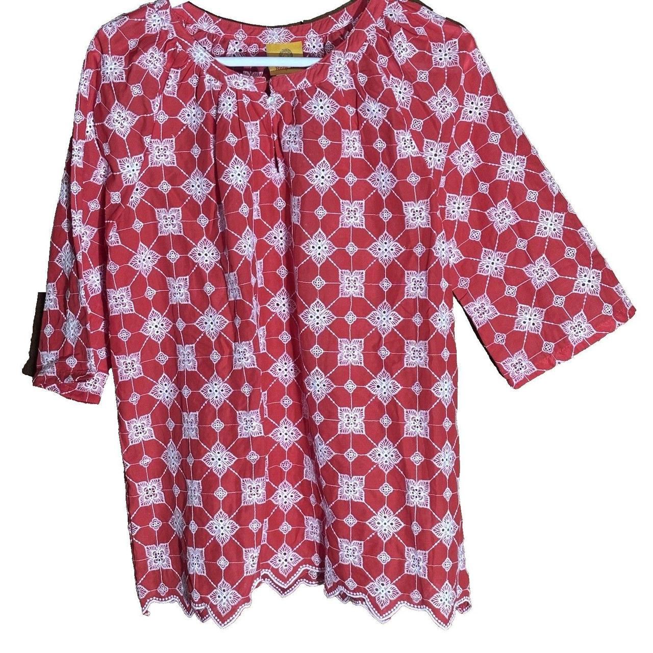 Ruby Rd. Women's Blouse - Red/White - M – Ruby Rd… - image 2