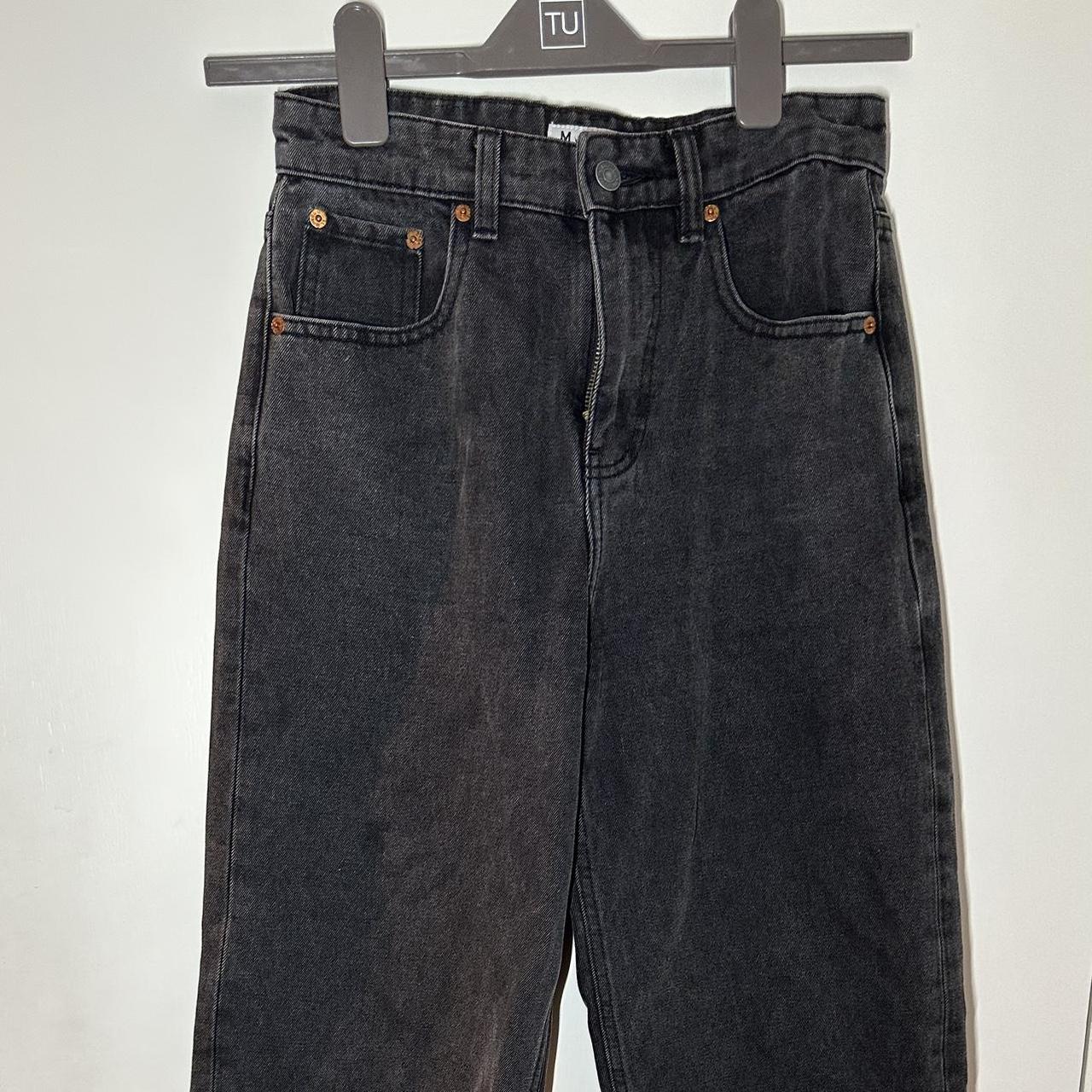 Black wide leg jeans MOTEL ROCKS High- waisted Baggy... - Depop