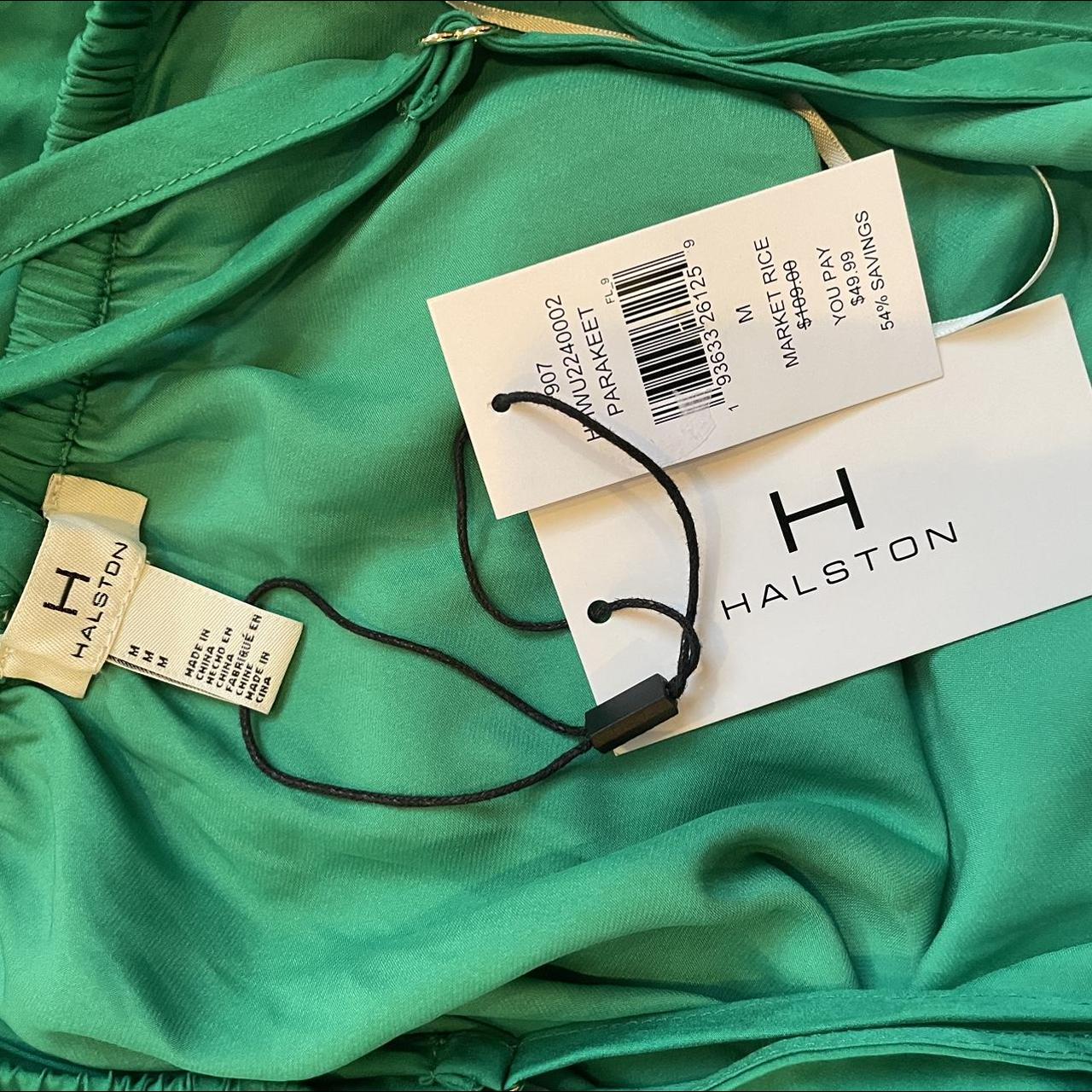 Saks Fifth Avenue Women's Green Dress | Depop