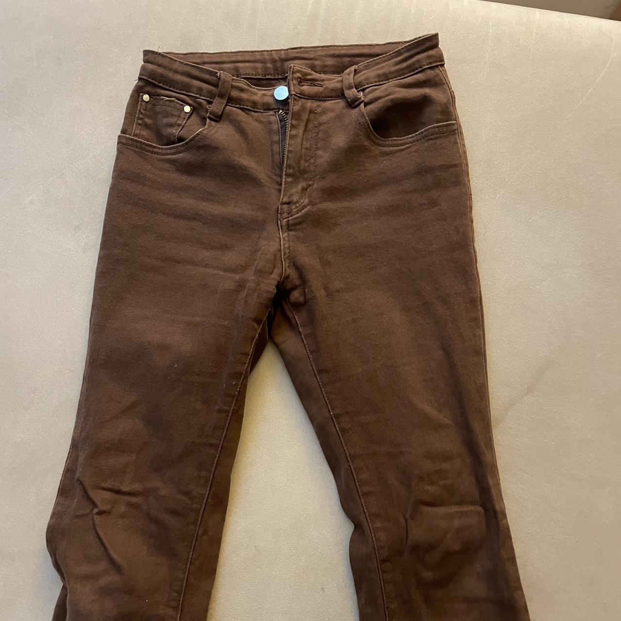 xs brown flare sweatpants I love these pants so - Depop