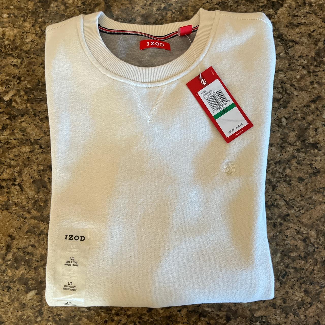 IZOD brand new Size : L Stone sueded fleece - Depop