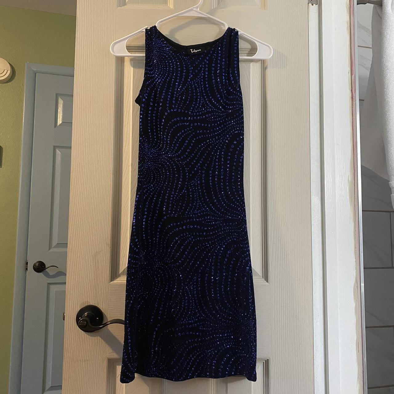 Women's Black and Blue Dress | Depop