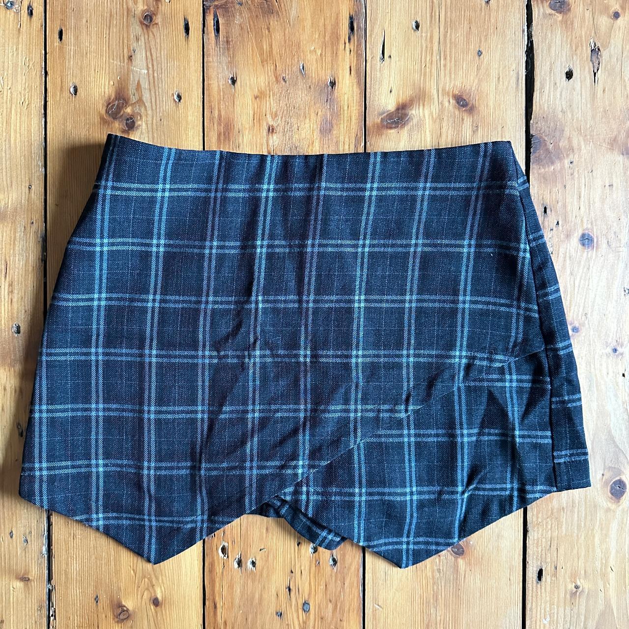 Blue Life Mini Skirt (with shorts attached under) - Depop