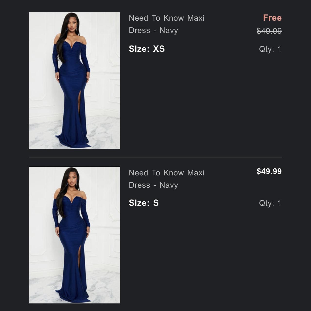 Need To Know Maxi Dress - Navy