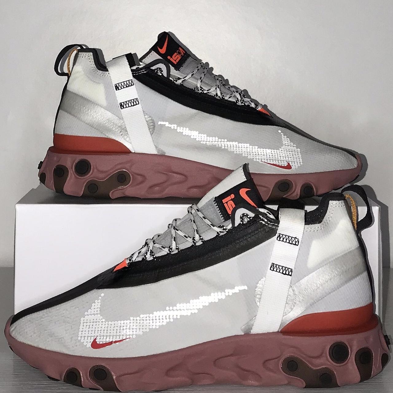 nike react runner mid wr ispa white light crimson